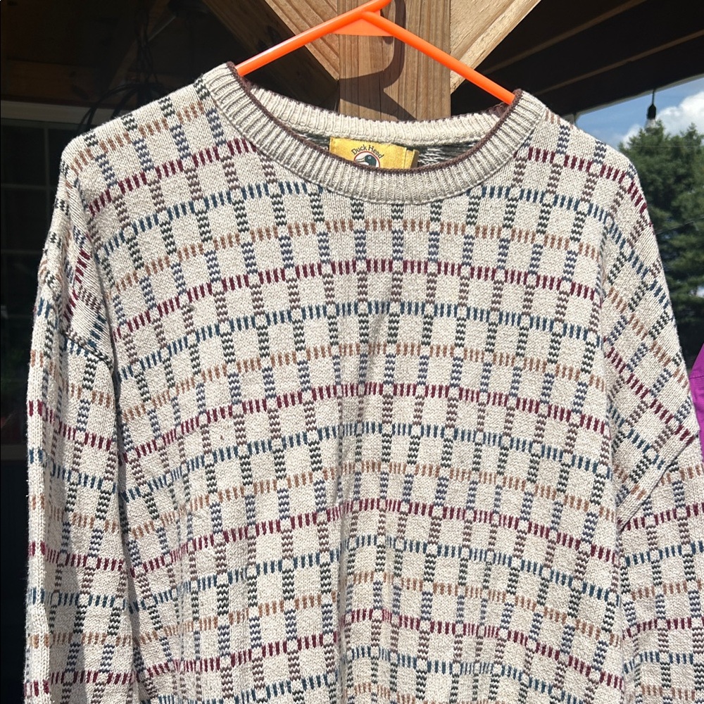 Duck Head Multicolor Patterned Crewneck Sweater